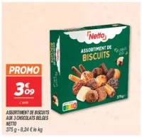 Assortiment de biscuits aux 3 chocolats belges