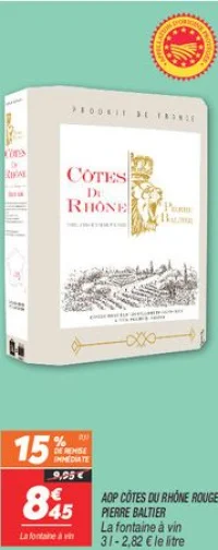 AOP Côtes du Rhône Rouge Pierre Baltier