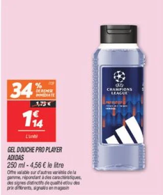 Gel douche pro player