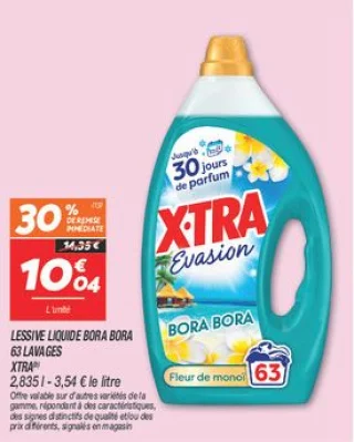 Lessive liquide bora bora 63 lavages