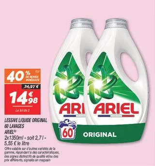 Lessive liquide original 60 lavages
