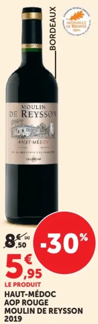 HAUT-MÉDOC AOP ROUGE MOULIN DE REYSSON 2019