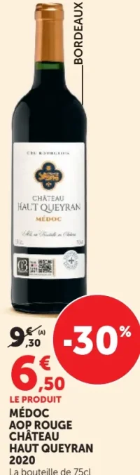 MÉDOC AOP ROUGE CHÂTEAU HAUT QUEYRAN 2020