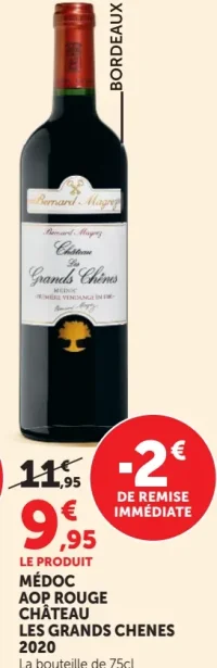 MÉDOC AOP ROUGE CHÂTEAU LES GRANDS CHÊNES 2020