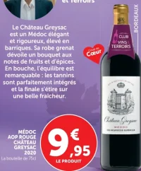 MÉDOC AOP ROUGE CHÂTEAU GREYSAC 2020