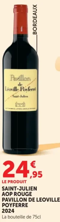Saint-Julien AOP Rouge Pavillon de Leoville Poyferre 2024