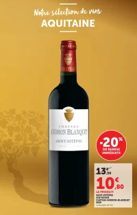 Vin rouge Saint-Estèphe AOP Château Andron-Blanquet 2020