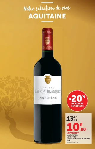 Vin rouge Saint-Estèphe AOP Château Andron-Blanquet 2020