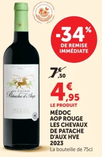 Médoc AOP Rouge Les Chevaux de Patache d'Aux HVE 2023