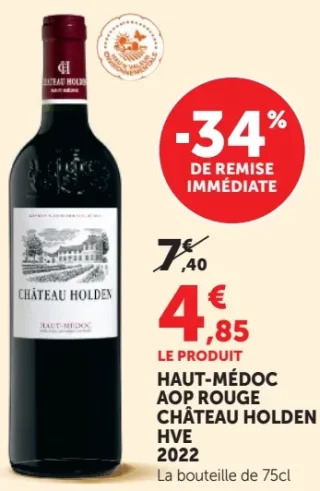 Haut-Médoc AOP Rouge Château Holden HVE 2022