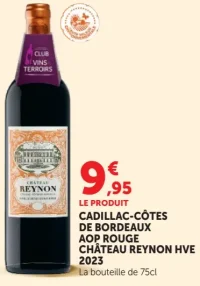 Cadillac-Côtes de Bordeaux AOP Rouge Château Reynon HVE 2023