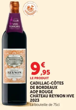 Cadillac-Côtes de Bordeaux AOP Rouge Château Reynon HVE 2023