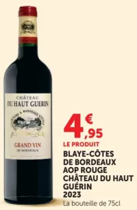 Blaye-Côtes de Bordeaux AOP Rouge Château du Haut Guérin 2023