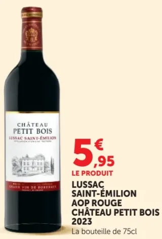 Lussac Saint-Émilion AOP Rouge Château Petit Bois 2023