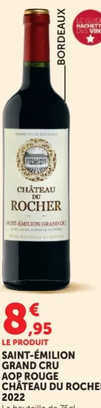 Saint-Émilion Grand Cru AOP Rouge Château du Rocher 2022