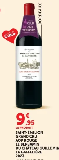 Saint-Émilion Grand Cru AOP Rouge Le Benjamin du Château Guillemin La Gaffelière 2023