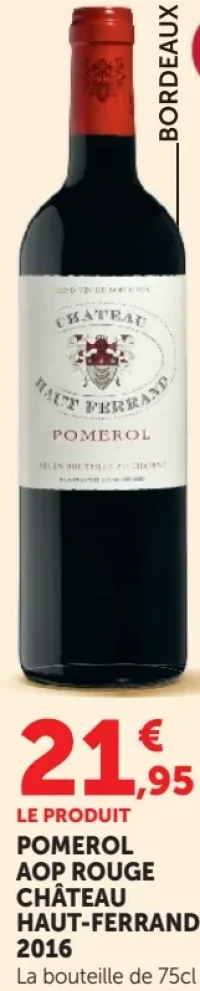 Pomerol AOP Rouge Château Haut-Ferrand 2016