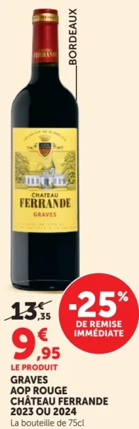 Graves AOP Rouge Château Ferrande 2023 ou 2024