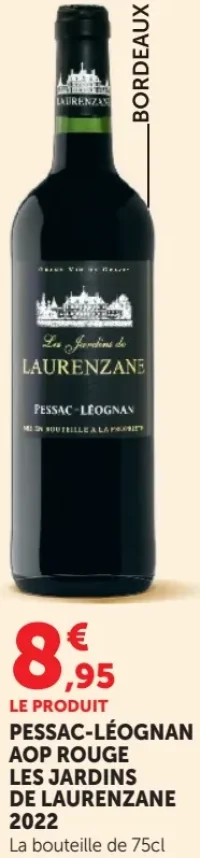 PESSAC-LÉOGNAN AOP ROUGE LES JARDINS DE LAURENZANE 2022