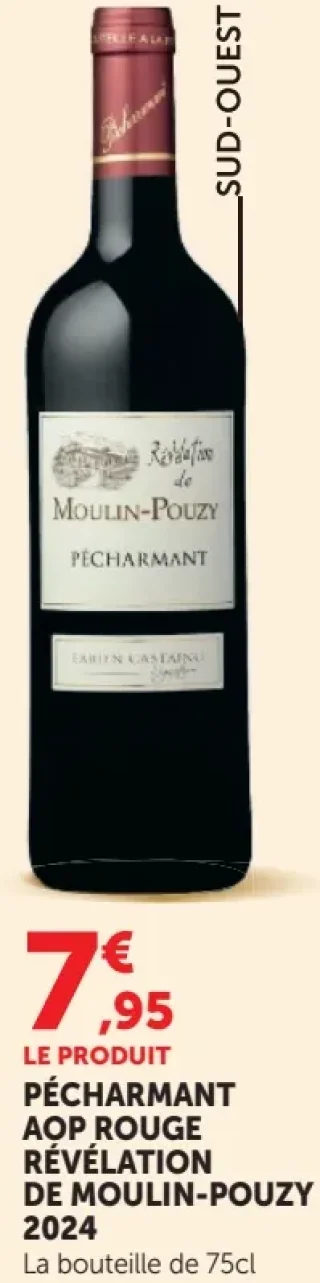 PÉCHARMANT AOP ROUGE RÉVÉLATION DE MOULIN-POUZY 2019