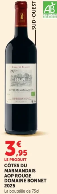 CÔTES DU MARMANDAIS AOP ROUGE DOMAINE BONNET 2019