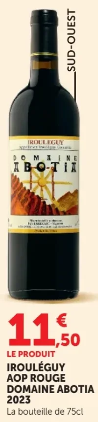 Irouléguy AOP Rouge Domaine Abotia 2023