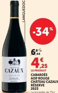Cabardès AOP Rouge Château Cazaux Réserve 2023