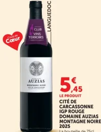 Cité de Carcassonne IGP Rouge Domaine Auzias Montagne Noire 2025