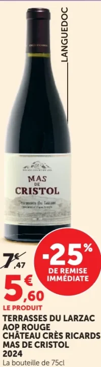 Château Crès Ricards Mas de Cristol - Terrasses du Larzac AOP Rouge 2024