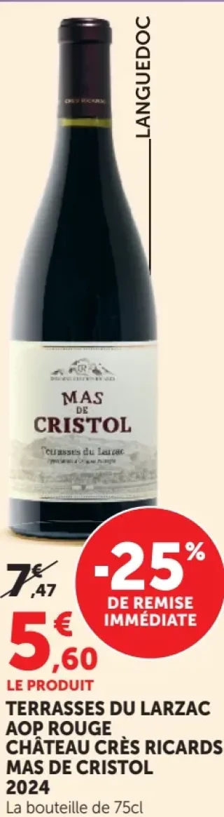 Château Crès Ricards Mas de Cristol - Terrasses du Larzac AOP Rouge 2024