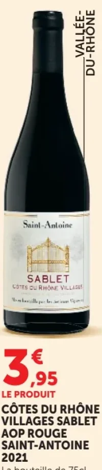 CÔTES DU RHÔNE VILLAGES SABLET AOP ROUGE SAINT-ANTOINE 2021