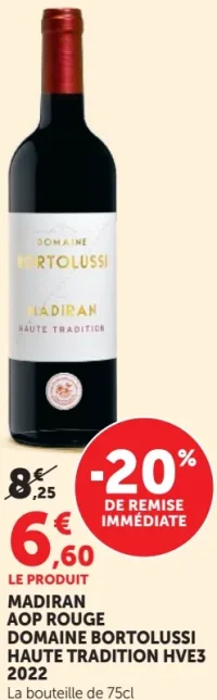 Madiran AOP Rouge Domaine Bortolussi Haute Tradition HVE3 2022