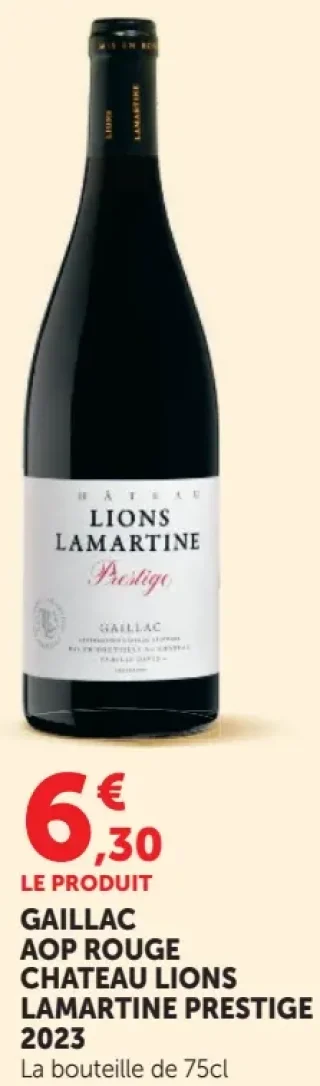 GAILLAC AOP ROUGE CHATEAU LIONS LAMARTINE PRESTIGE 2023