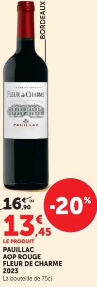 PAUILLAC AOP ROUGE FLEUR DE CHARME 2023