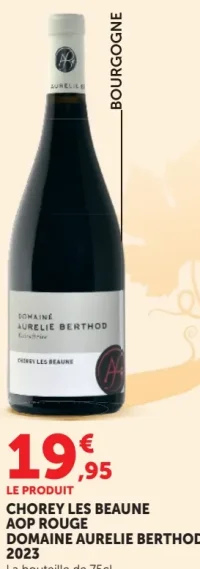 CHOREY LES BEAUNE AOP ROUGE DOMAINE AURELIE BERTHOD 2023
