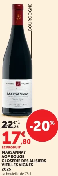 MARSANNAY AOP ROUGE CLOSERIE DES ALISIERS VIEILLES VIGNES 2025
