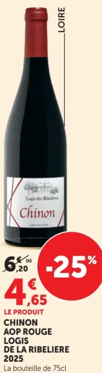 CHINON AOP ROUGE LOGIS DE LA RIBELIERE 2025