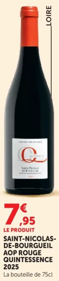 SAINT-NICOLAS-DE-BOURGUEIL AOP ROUGE QUINTESSENCE 2025