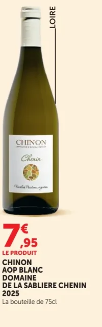Chinon AOP Blanc Domaine de la Sabliere Chenin 2025
