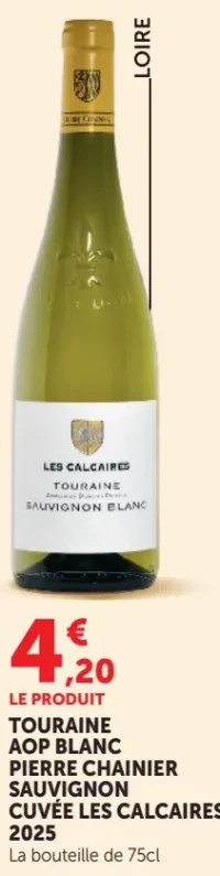 Touraine AOP Blanc Pierre Chainier Sauvignon Cuvée Les Calcaires 2025