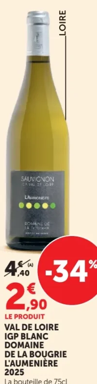 Val de Loire IGP Blanc Domaine de la Bougrie L'Aumenière 2025