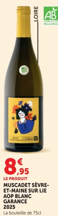 Muscadet Sèvre-et-Maine sur Lie AOP Blanc Garance 2025