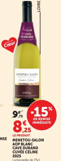 Menetou-Salon AOP Blanc Cave Durand Cuvée Céline 2025