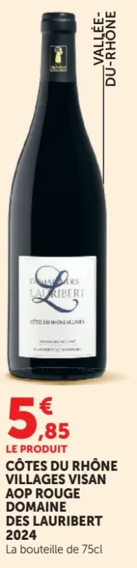 CÔTES DU RHÔNE VILLAGES VISAN AOP ROUGE DOMAINE DES LAURIBERT 2024