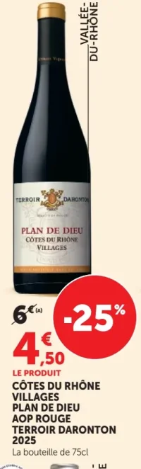 CÔTES DU RHÔNE VILLAGES PLAN DE DIEU AOP ROUGE TERROIR DARONTON 2025