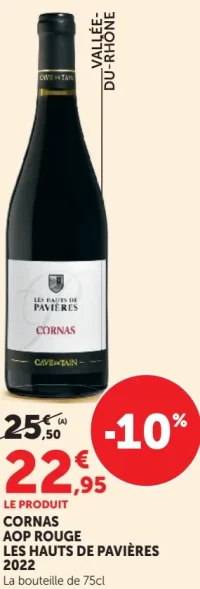 Vin rouge Cornas AOP Les Hauts de Pavières 2022