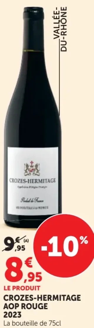 Vin rouge Crozes-Hermitage AOP 2023