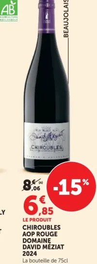 Chiroubles AOP Rouge Domaine David Méziat 2024