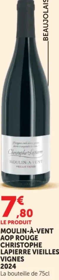 Moulin-à-Vent AOP Rouge Christophe Lapierre Vieilles Vignes 2024