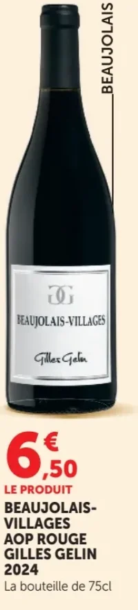 Beaujolais-Villages AOP Rouge Gilles Gelin 2024